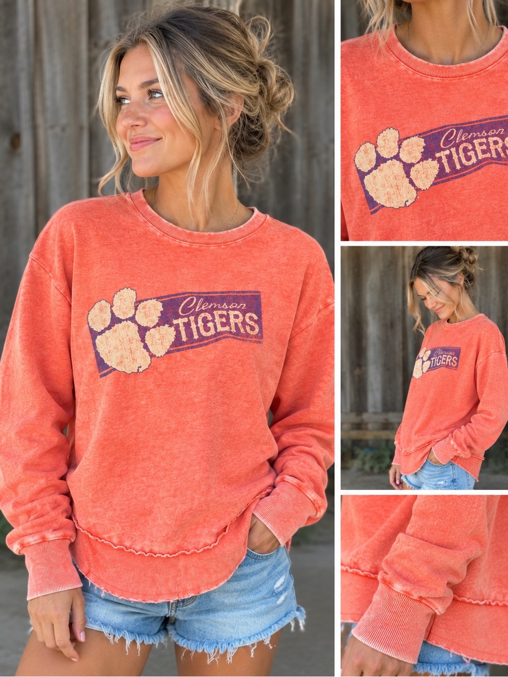 Vintage Clemson Distressed Crewneck